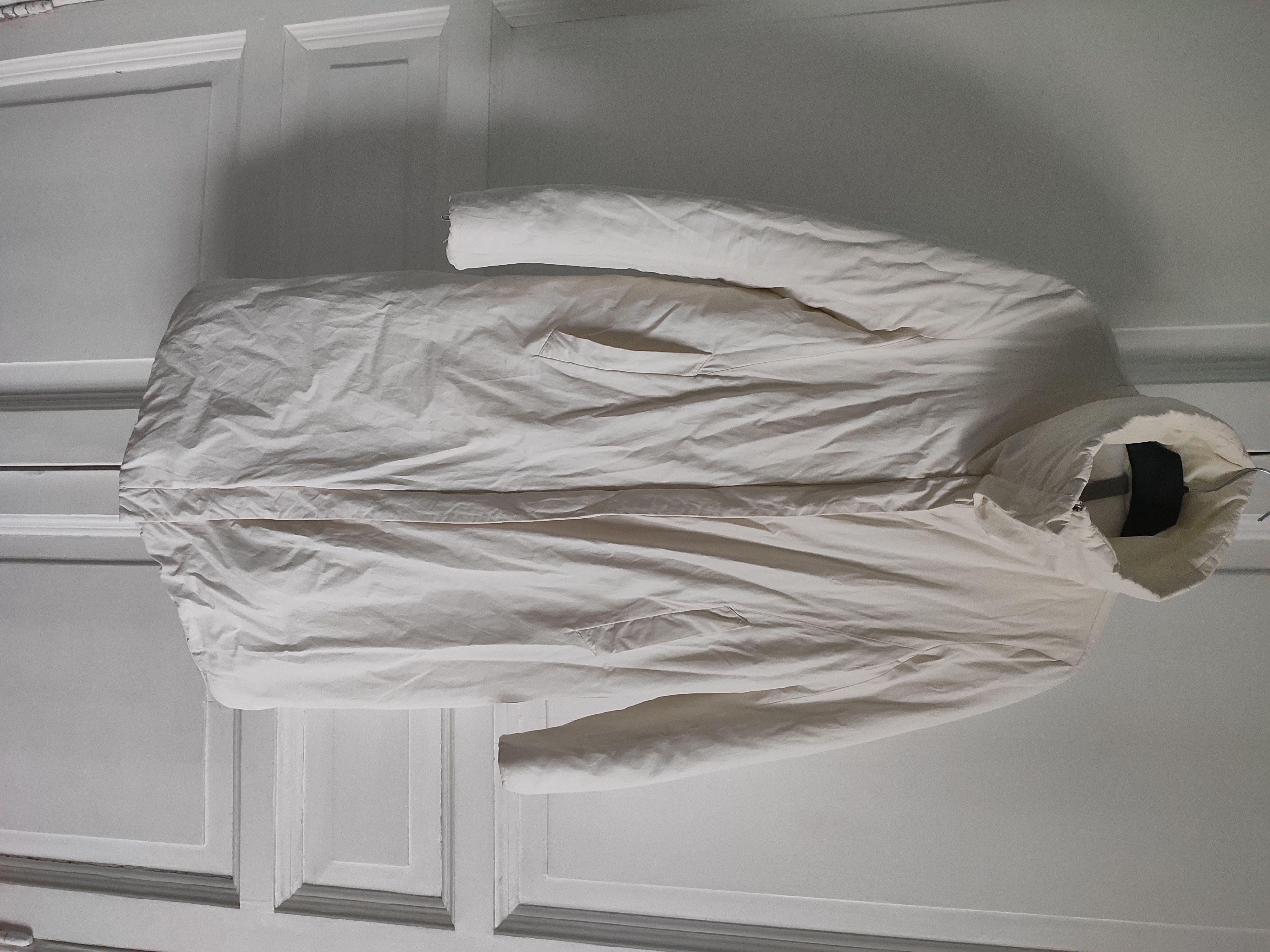 image of Poeme Bohemien Funnel Neck Padded Coat.like Rick Owens Or Julius in Off White, Men's (Size 2XS)