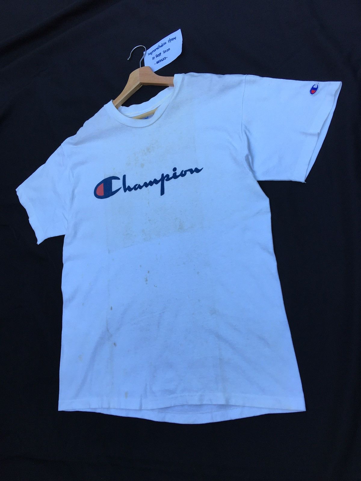 Champion Vintage Champion Big Logo Spellout Tshirt Size US L / EU 52-54 / 3 - 4 Thumbnail
