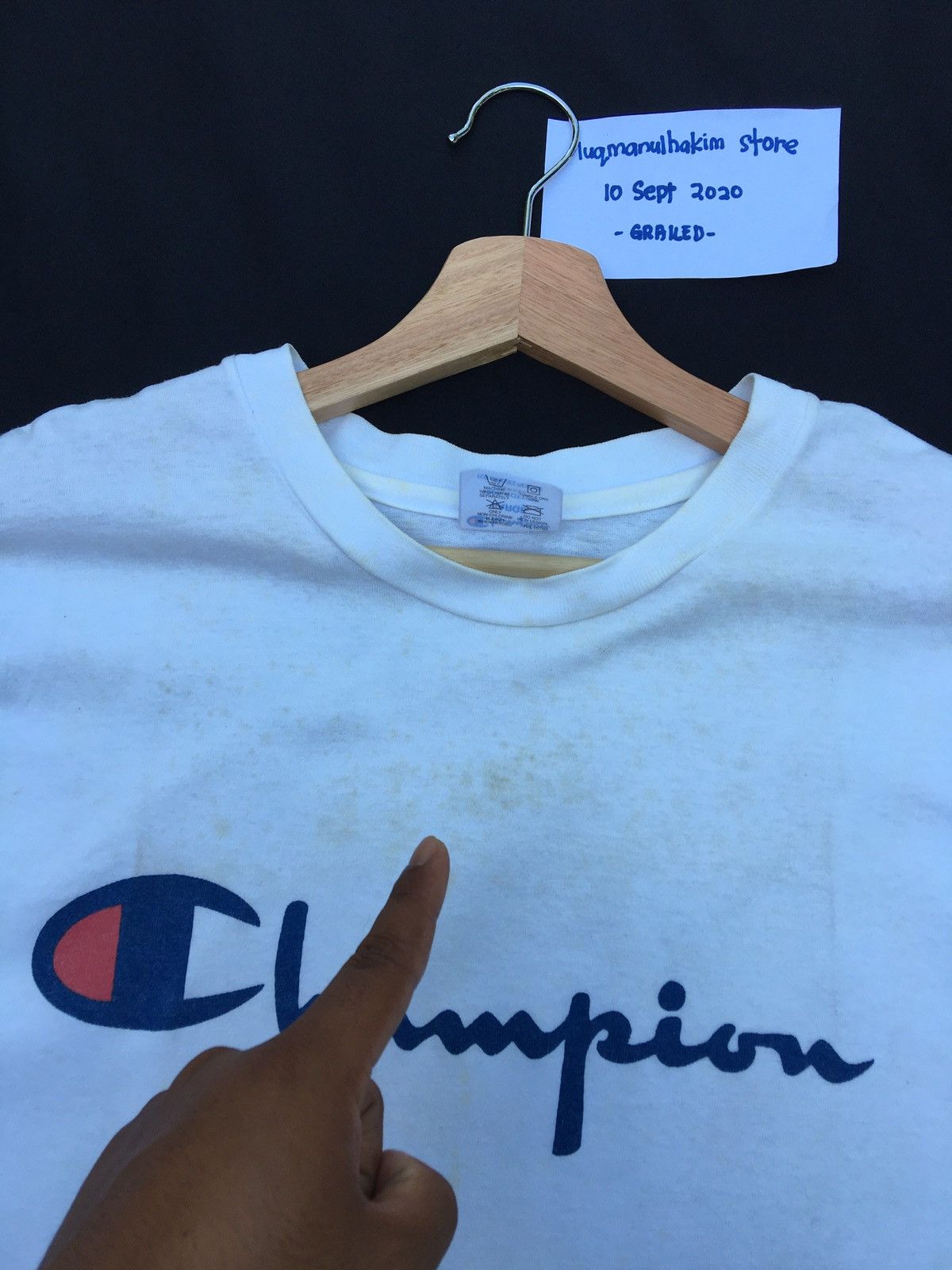 Champion Vintage Champion Big Logo Spellout Tshirt Size US L / EU 52-54 / 3 - 9 Thumbnail