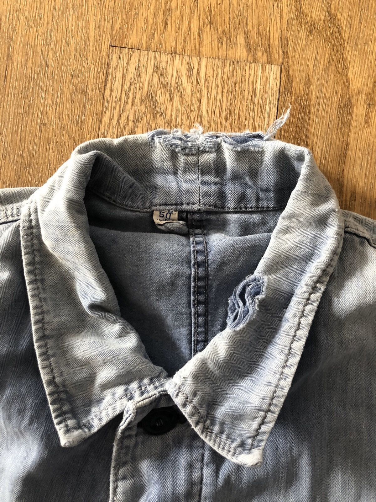 Vintage Vintage HBT French Chore Work Jacket Size US M / EU 48-50 / 2 - 2 Thumbnail