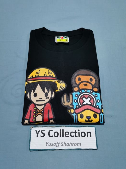 BAPE One Piece Luffy & Chopper X Milo Tee White Men's - US