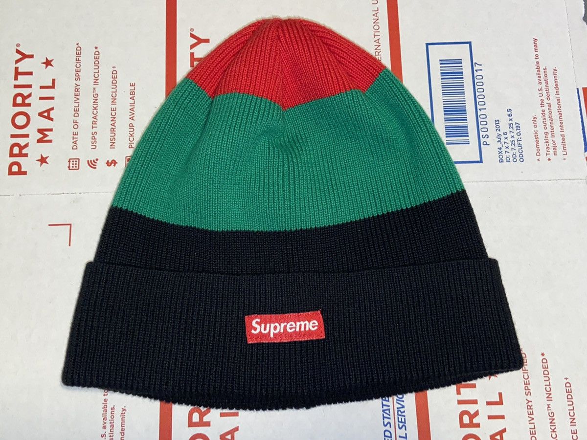 Supreme Supreme tri color Rasta 🇯🇲 style beanie hat Noah Stussy