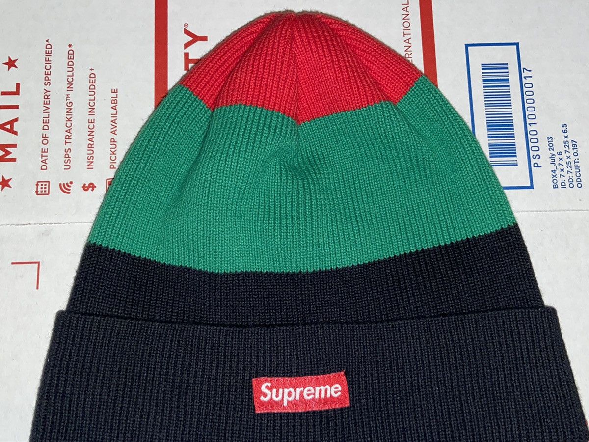 Supreme Supreme tri color Rasta 🇯🇲 style beanie hat Noah Stussy