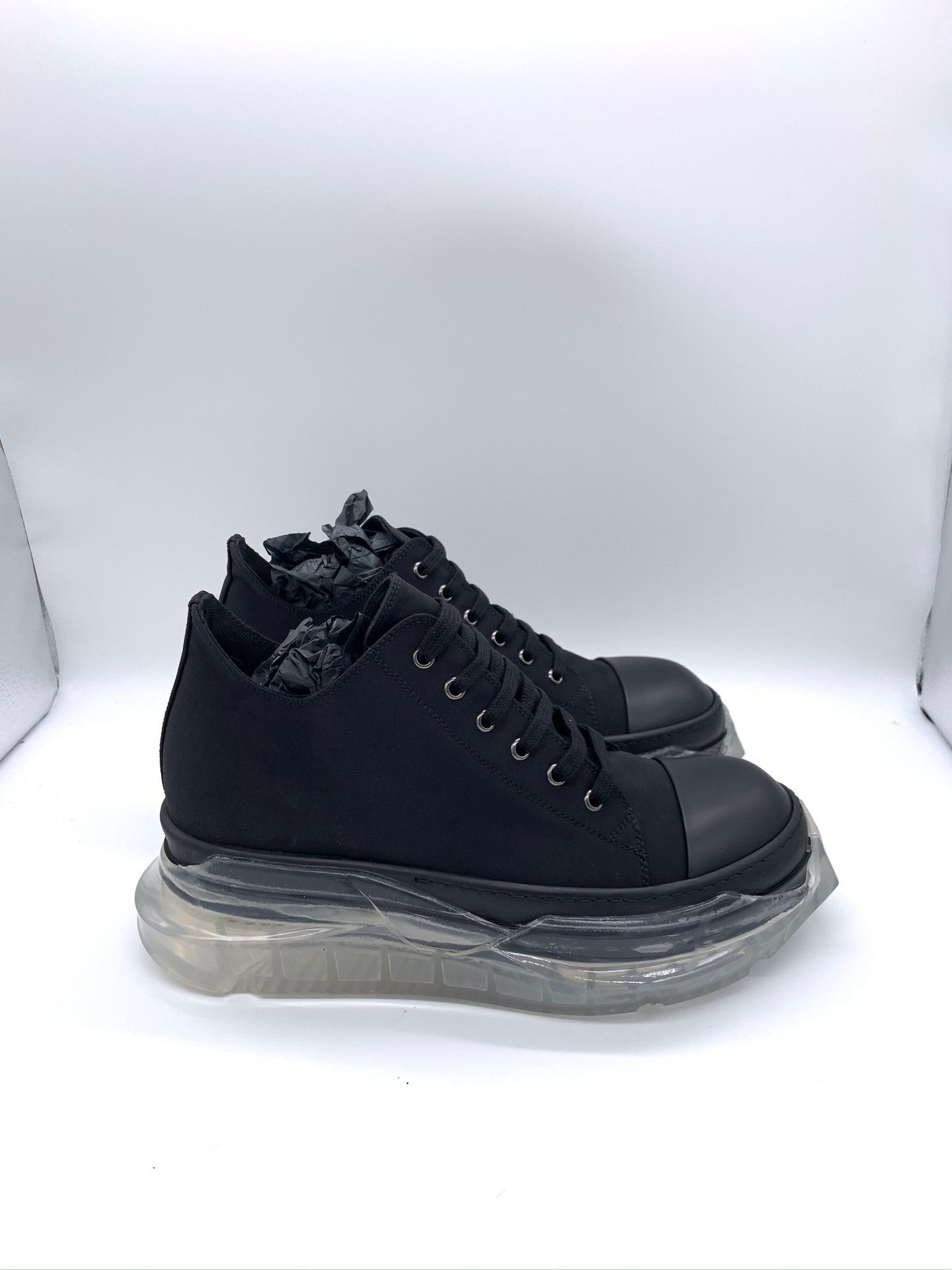 Rick Owens Rick Owens Drkshdw SALE Rick Owens Abstract Ramones Clear Sole Sneakers Grailed