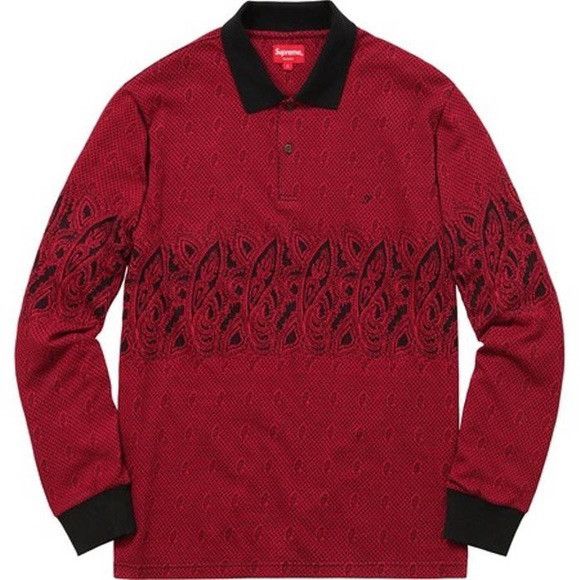 Supreme paisley cheap long sleeve