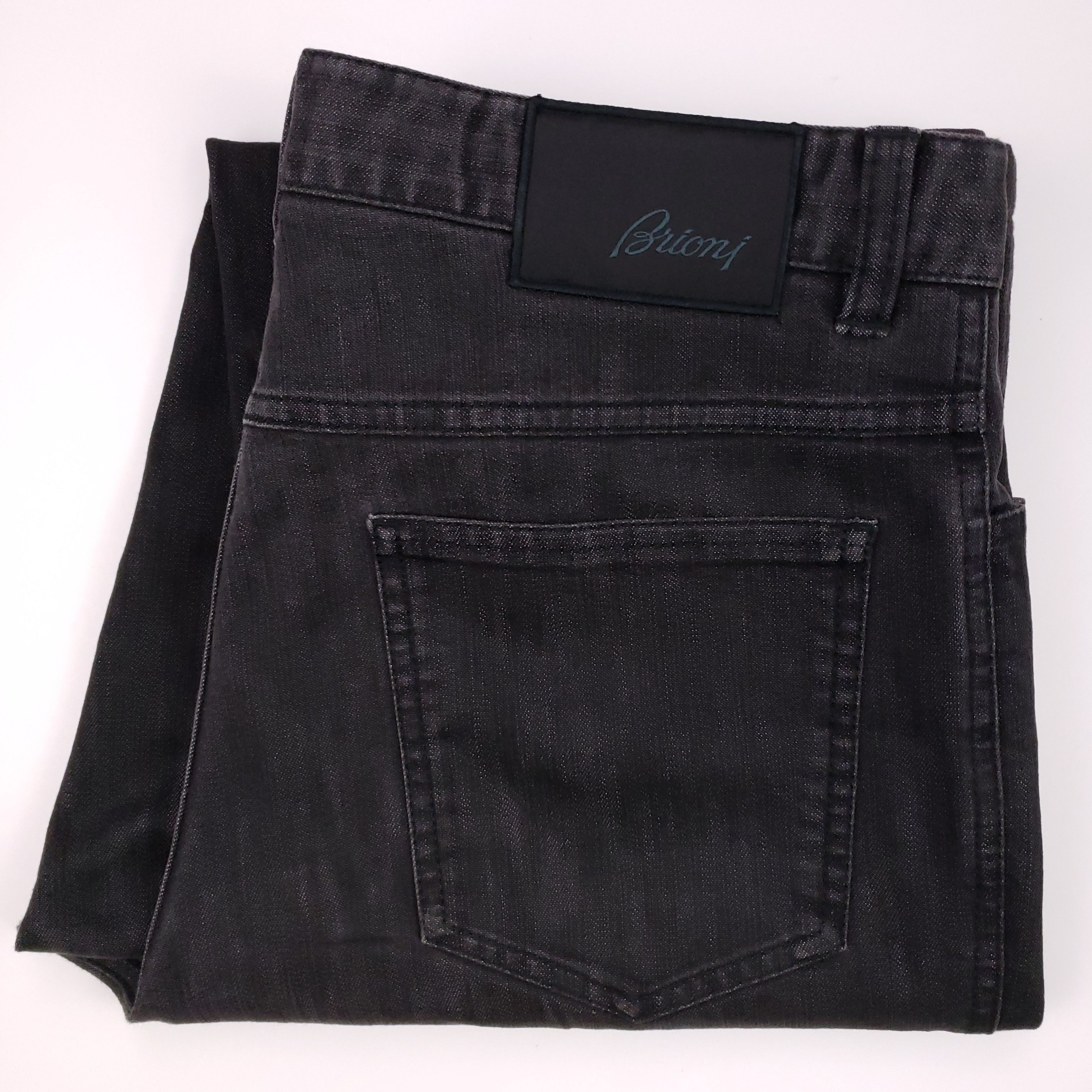 Brioni outlet Marmolada Demin Jeans Men's Size 36 Straight Leg Black Made In Italy