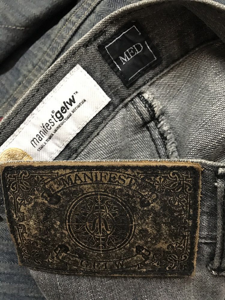 Swagger Vintage MANIFEST GELW Japan Dirty Mud Grey Denim Jeans Size US 31 - 24 Thumbnail