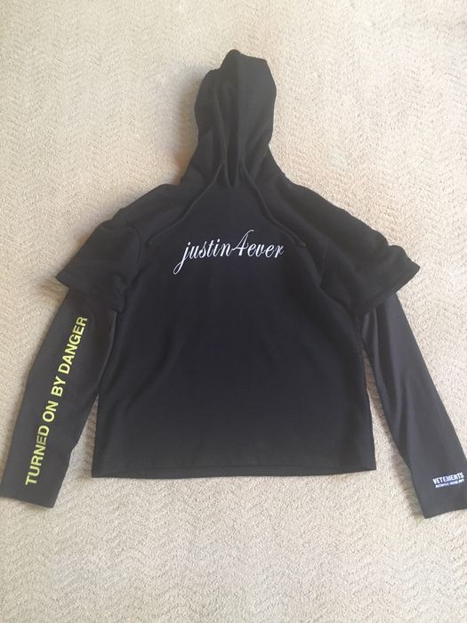 Vetements Justin Forever Double Sleeve Hoodie | Grailed