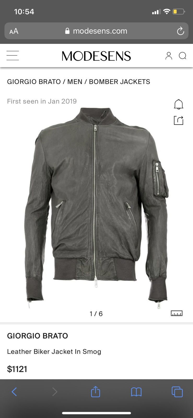 Giorgio Brato Giorgio Brato Vegetable Tanned Leather Bomber Size US L / EU 52-54 / 3 - 9 Thumbnail