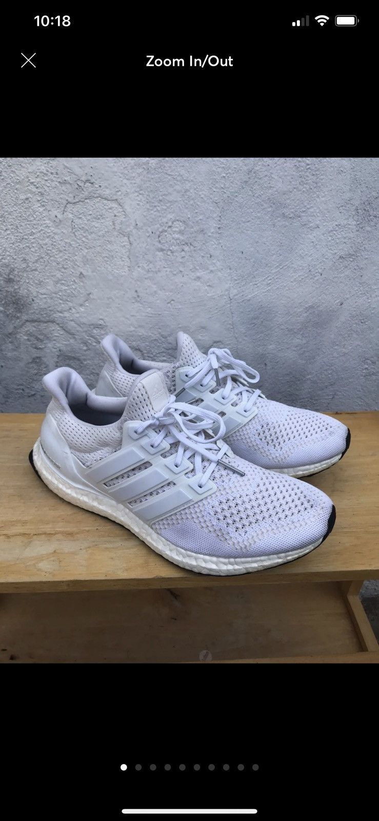 Adidas UltraBoost 1.0 Triple White 2015 Size US 10 / EU 43 - 1 Thumbnail