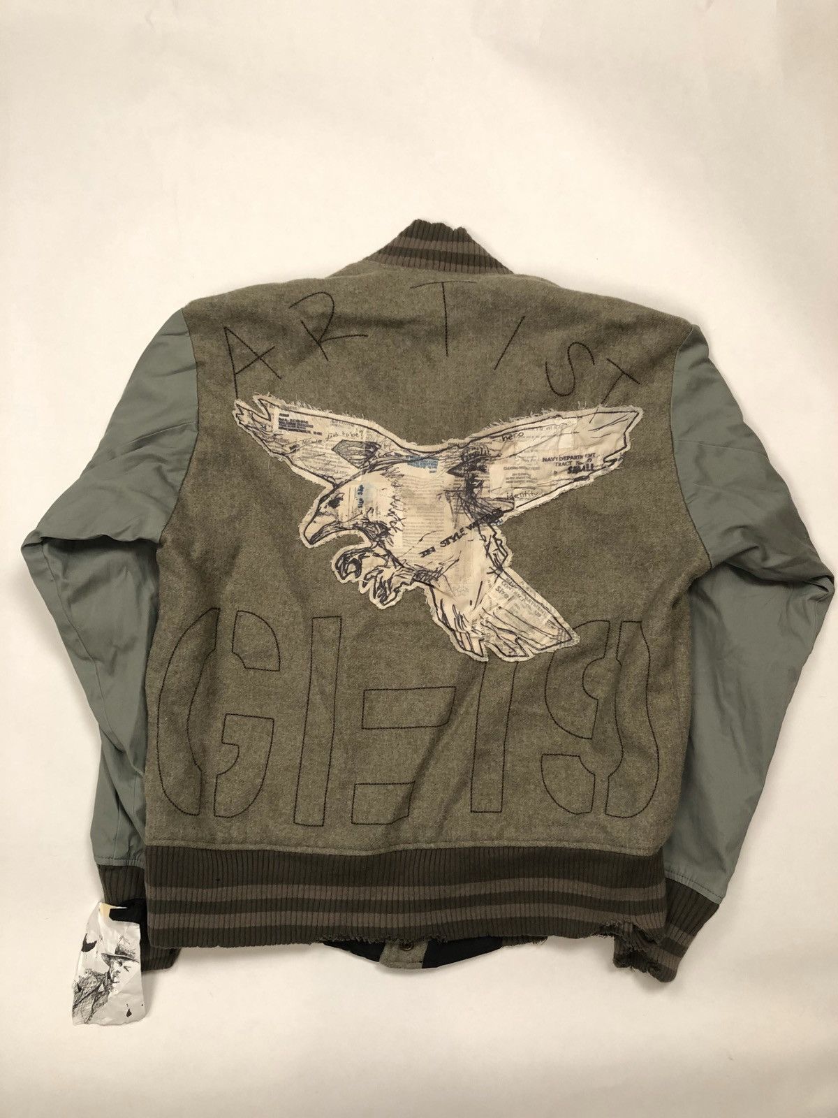 Greg Lauren FW19 Army Varsity Jacket Size US L / EU 52-54 / 3 - 5 Thumbnail