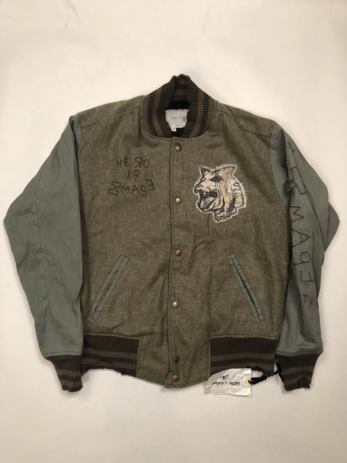 Greg Lauren FW19 Army Varsity Jacket Size US L / EU 52-54 / 3 - 1 Thumbnail