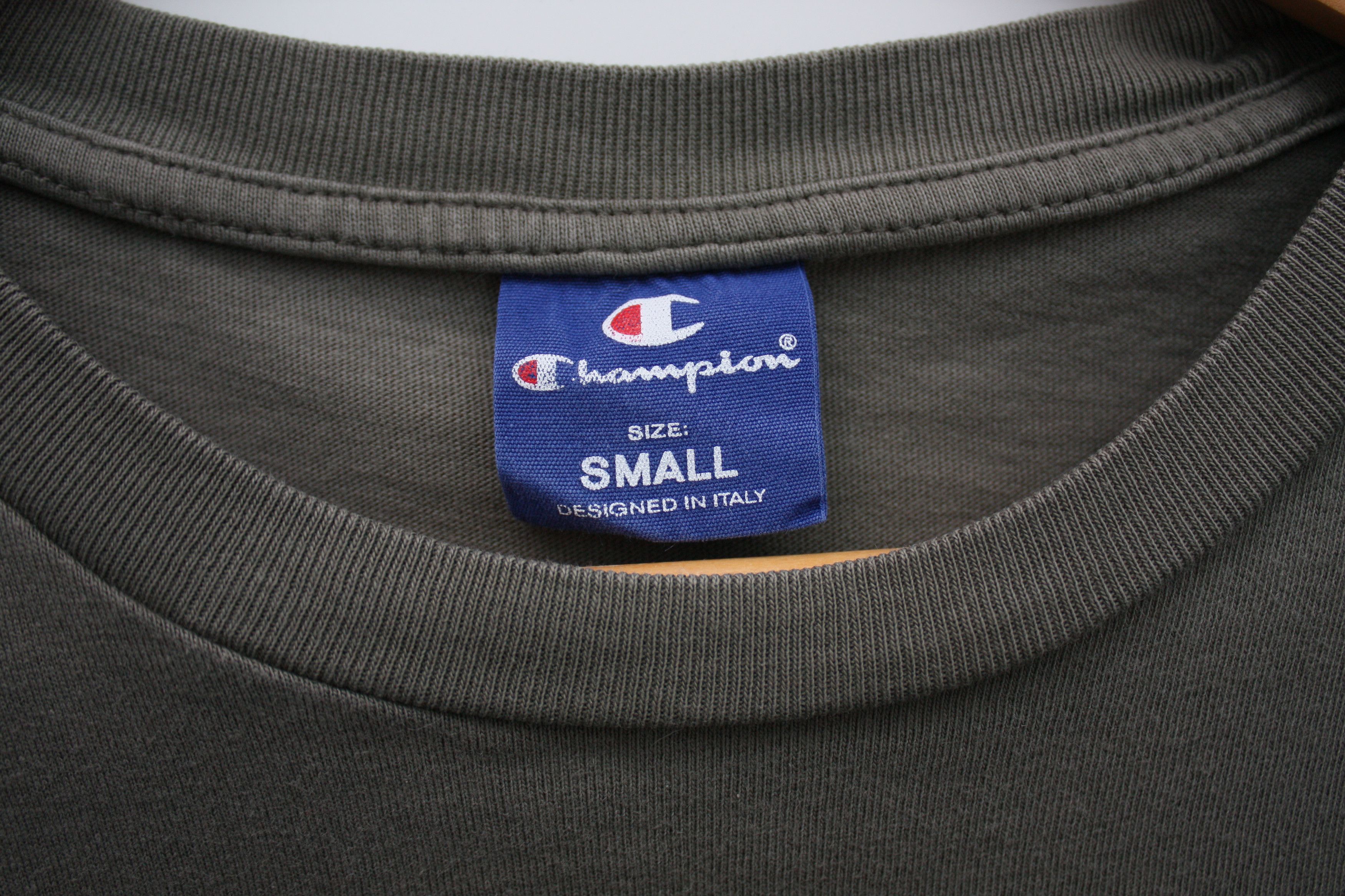 Champion Champion Olive Khaki Army Green Short Sleeve T-Shirt Size US S / EU 44-46 / 1 - 4 Thumbnail