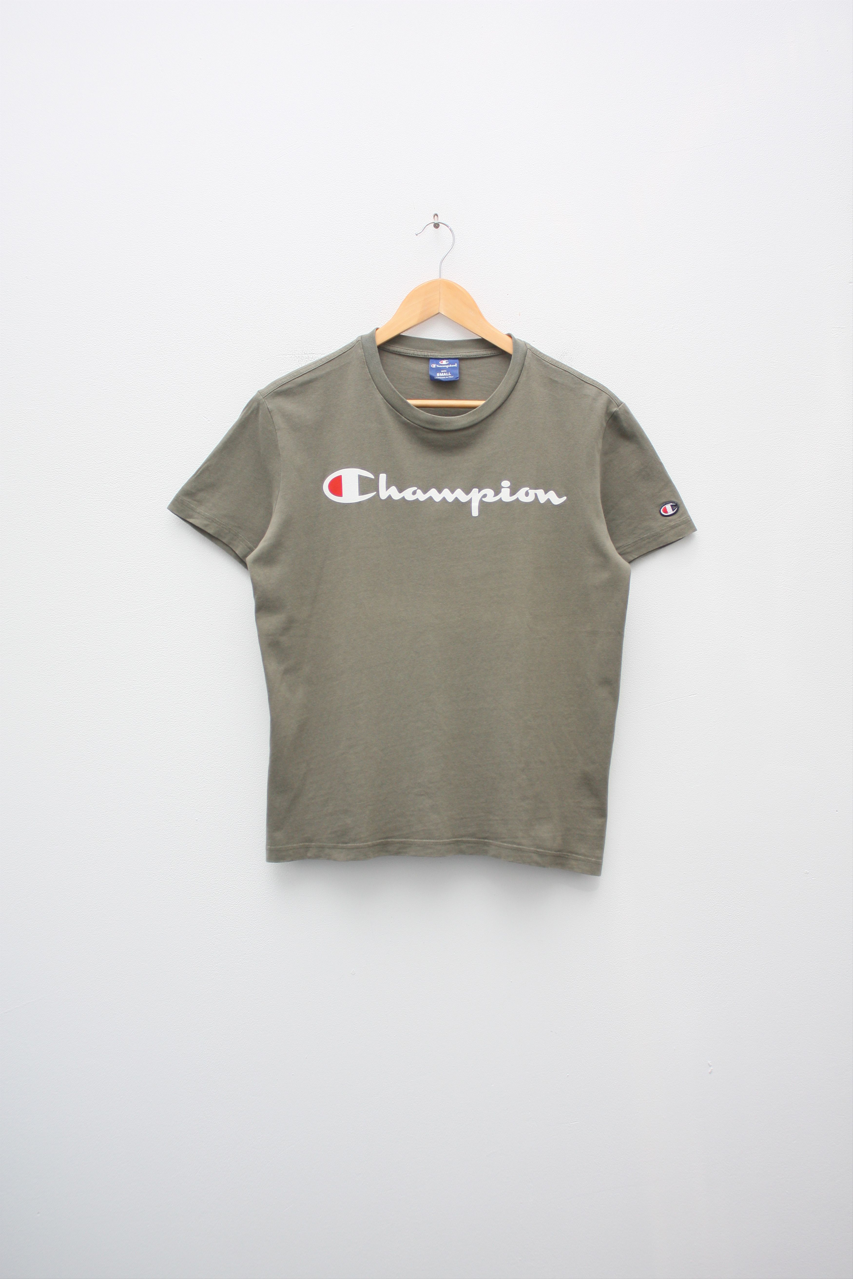 Champion Champion Olive Khaki Army Green Short Sleeve T-Shirt Size US S / EU 44-46 / 1 - 1 Thumbnail