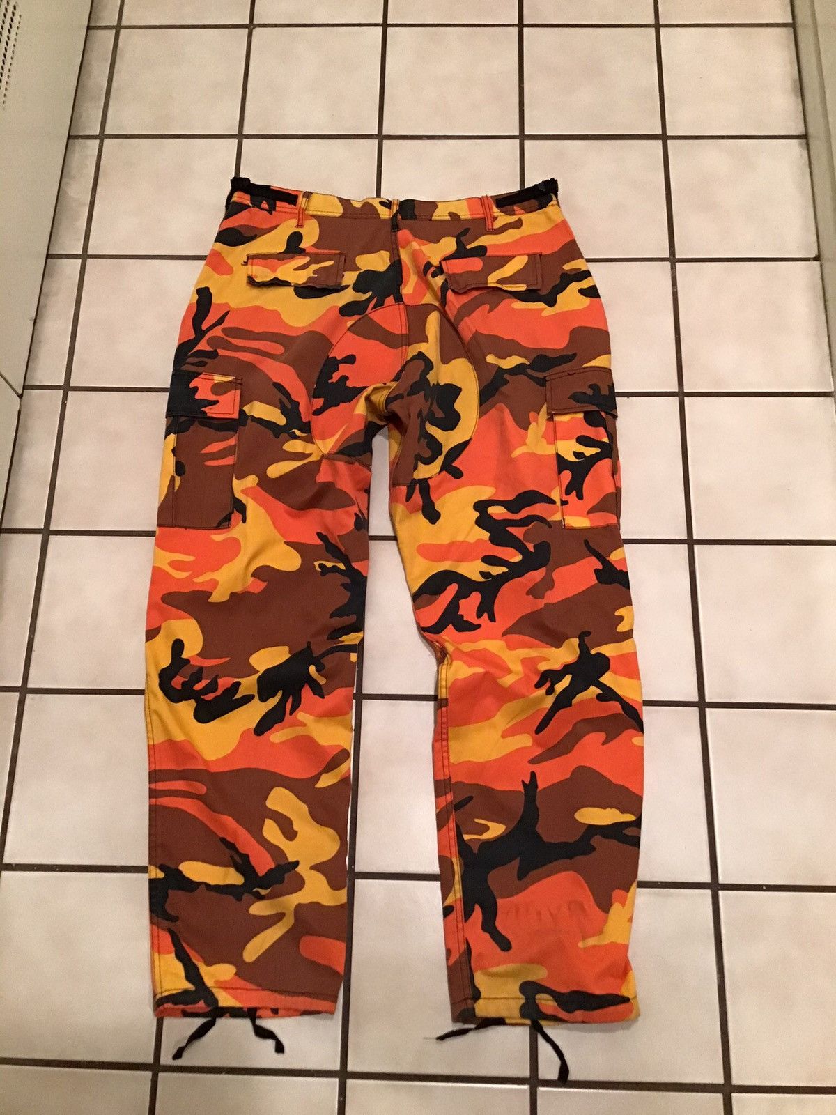 Vintage Bdu Orange Camo Fatigue Cargo Military Drake Asap Rocky Pant Grailed