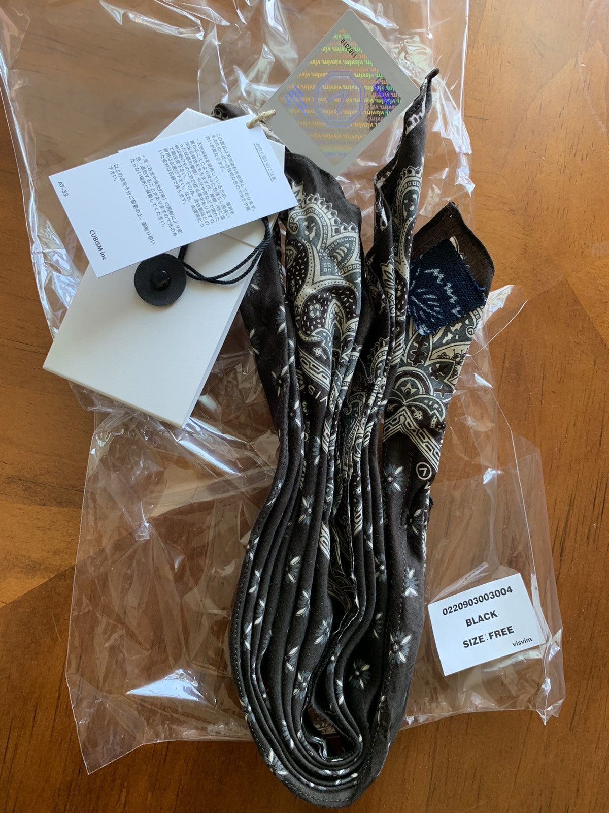Visvim 14SS Bandana Belt Dots (Mini Herringbone) Blue