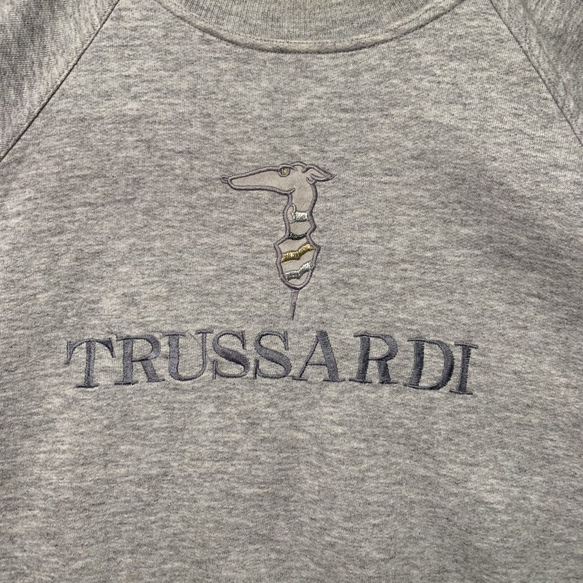 Trussardi × Vintage Vintage Trussardi Spell Out Big Logo Crewneck Sweater Size US L / EU 52-54 / 3 - 2 Thumbnail