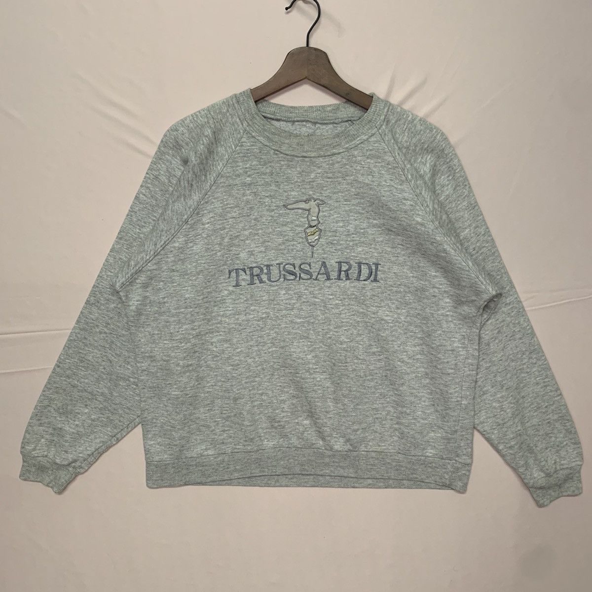 Trussardi × Vintage Vintage Trussardi Spell Out Big Logo Crewneck Sweater Size US L / EU 52-54 / 3 - 1 Thumbnail