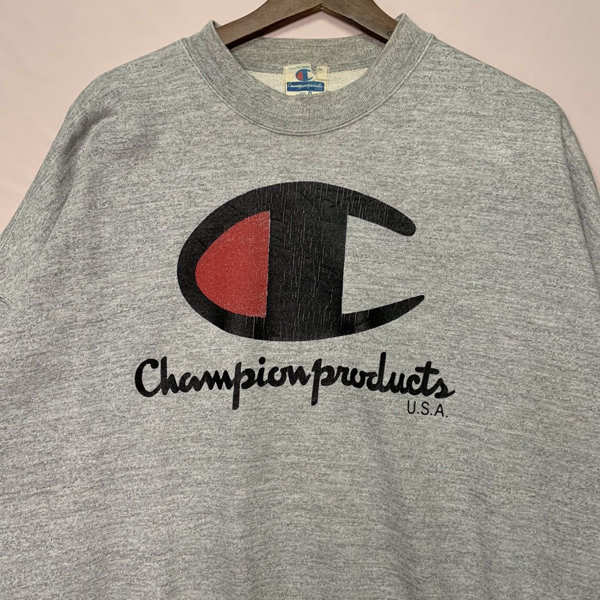 Champion × Vintage Vintage Champion Products Big Logo Crewneck Sweater Size US L / EU 52-54 / 3 - 2 Thumbnail