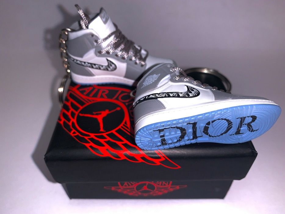 Rubber Keychain Air Jordan 1 Retro High Dior 3D Sneaker Keychain Grailed