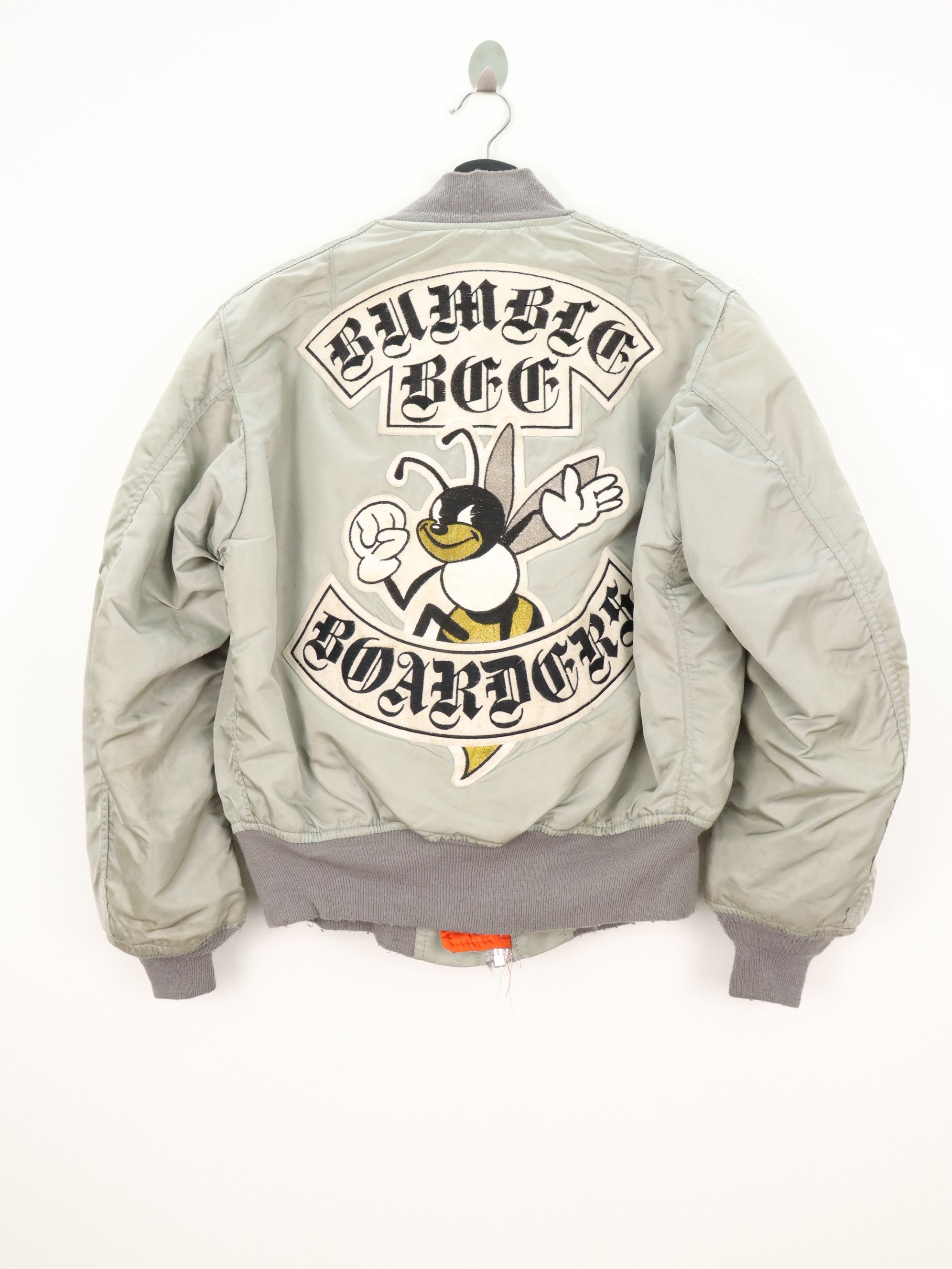 Vintage MA1 Alpha Industries " BUMBLE BEE BOARDERS" Jacket Grailed