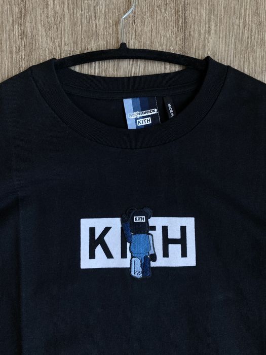 Kith x Bearbrick Logo Tee - Black size Large