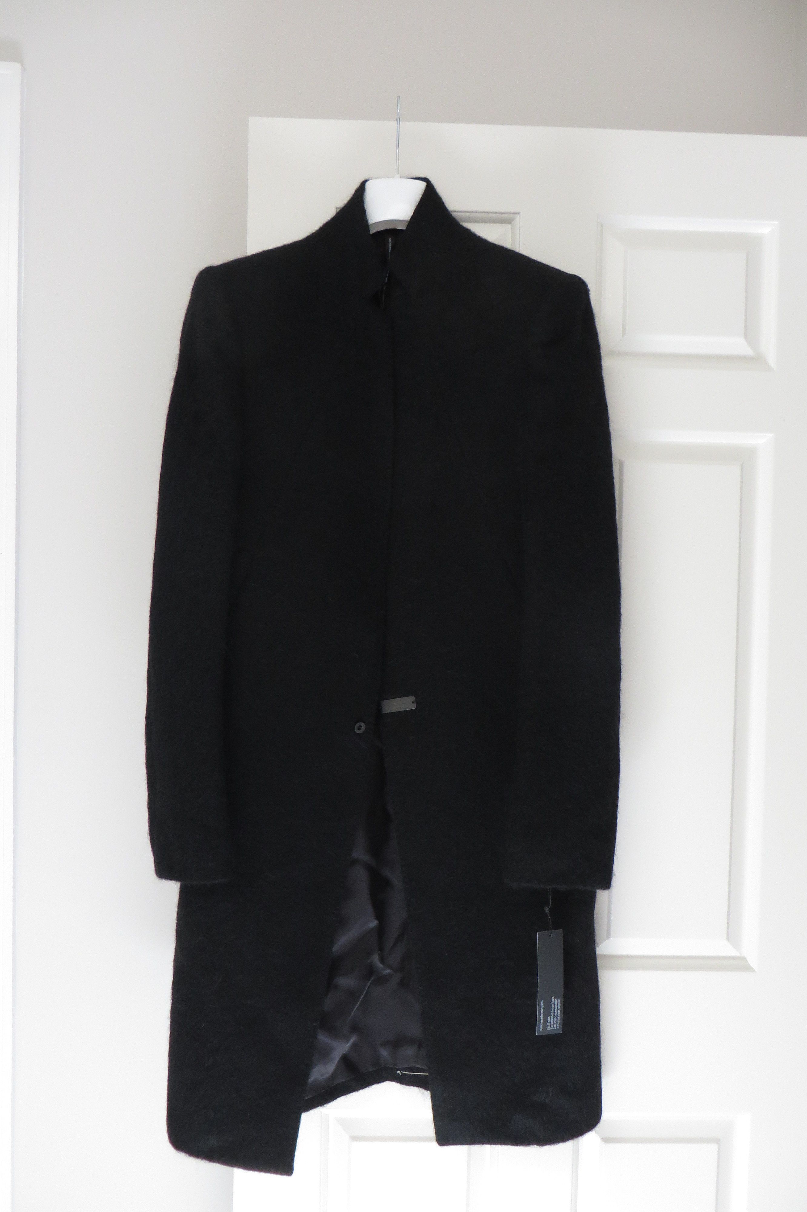 nude wool/mohair long jacket