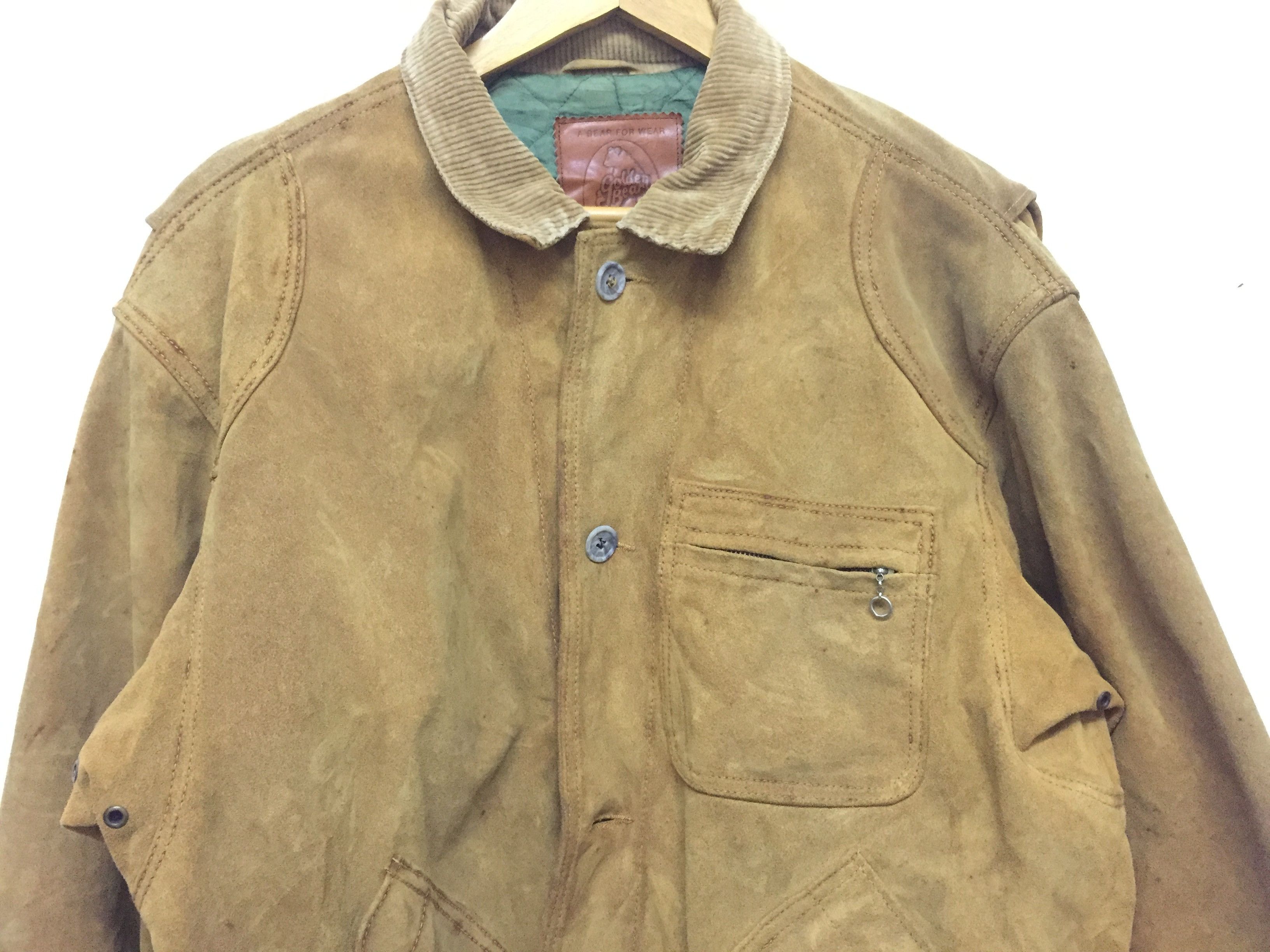 Golden Bear 90's Golder Bear heavy Suede multipocket jacket Size US L / EU 52-54 / 3 - 5 Thumbnail