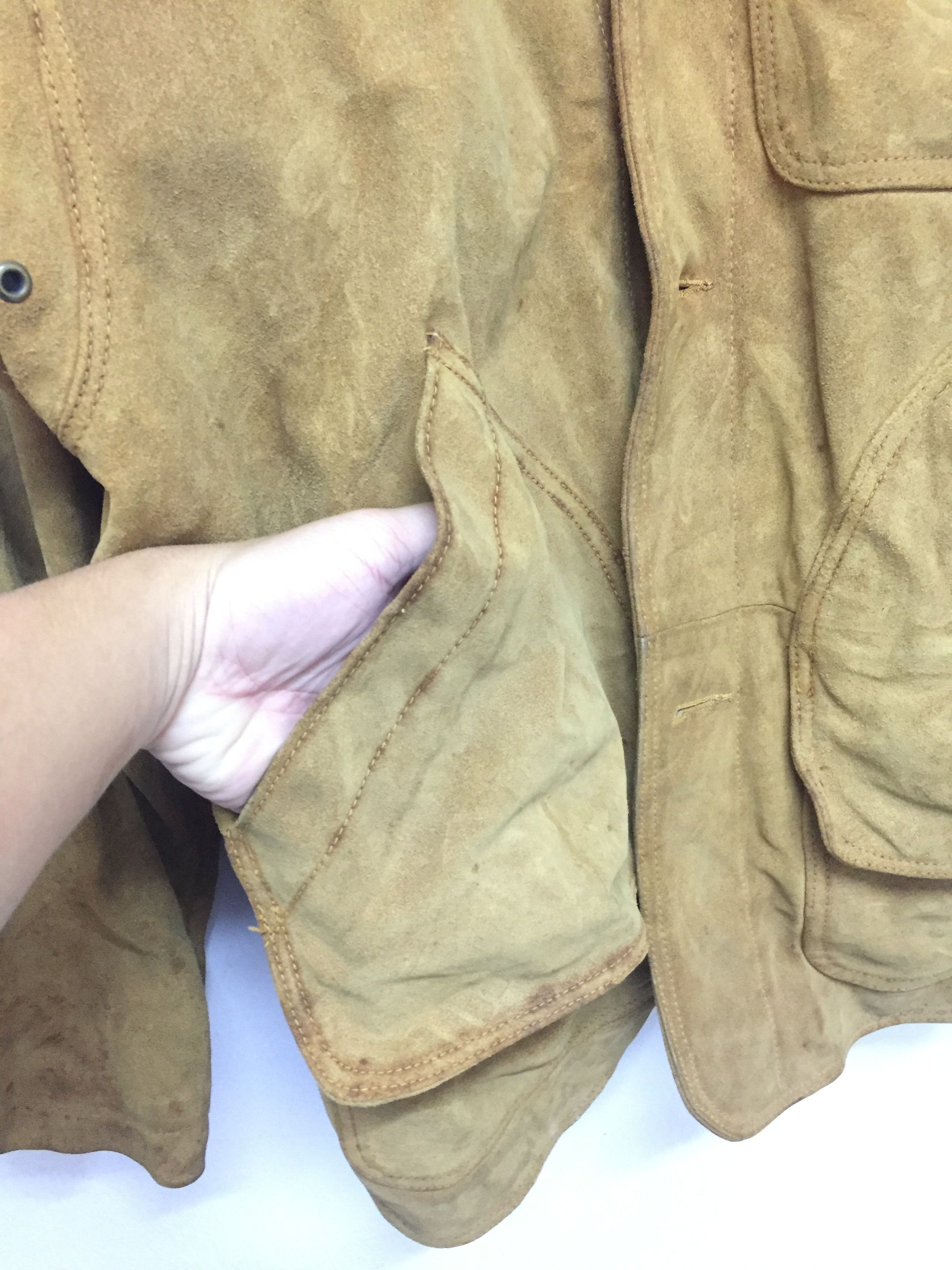 Golden Bear 90's Golder Bear heavy Suede multipocket jacket Size US L / EU 52-54 / 3 - 8 Thumbnail