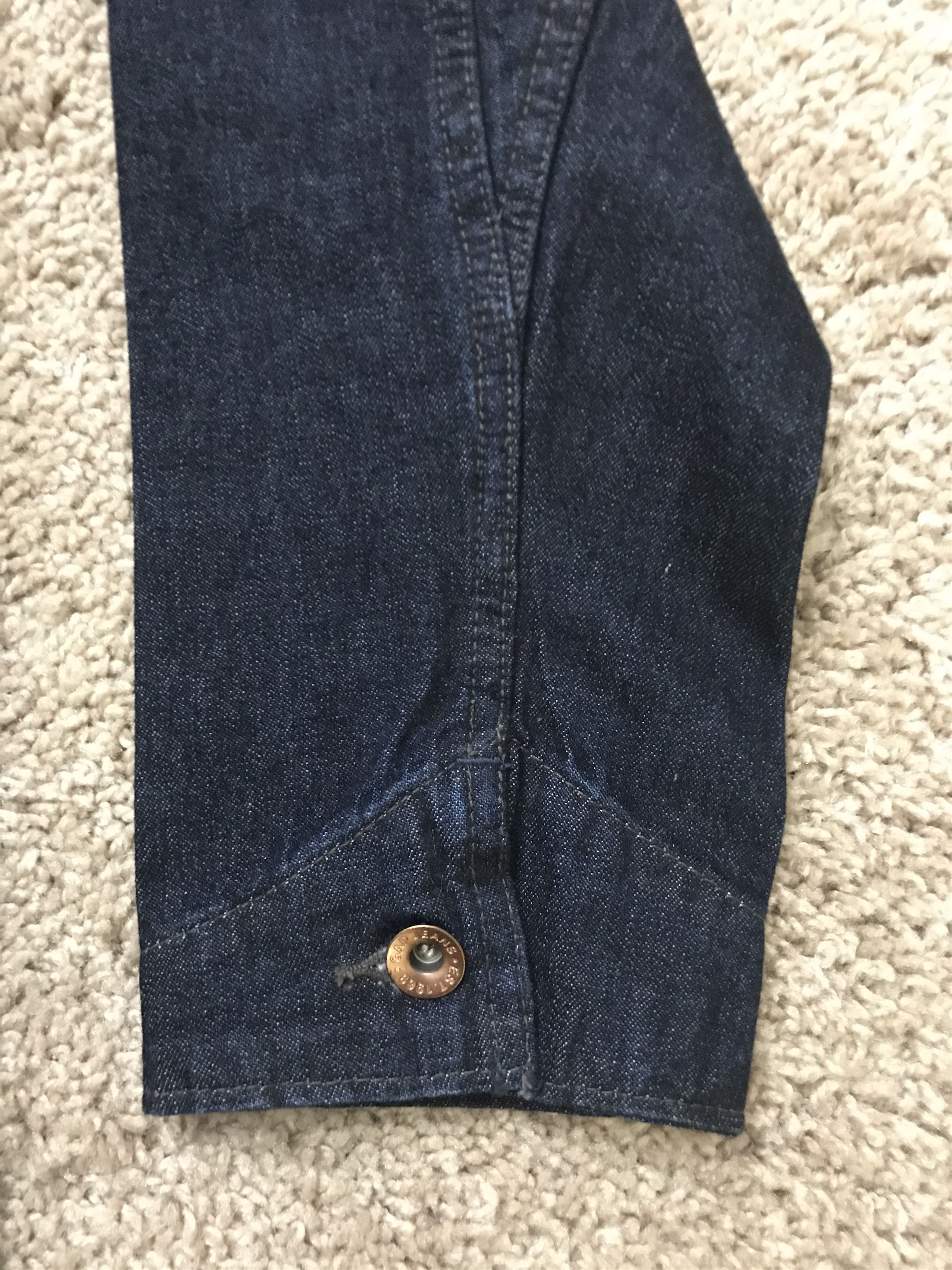 Gap Gap Denim Jeans Worker Chore Coat Jacket Large Indigo Size US L / EU 52-54 / 3 - 2 Thumbnail