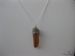 Handmade Orange Quartz Stone Chain necklace with wire Size ONE SIZE - 1 Thumbnail
