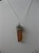 Handmade Orange Quartz Stone Chain necklace with wire Size ONE SIZE - 2 Thumbnail