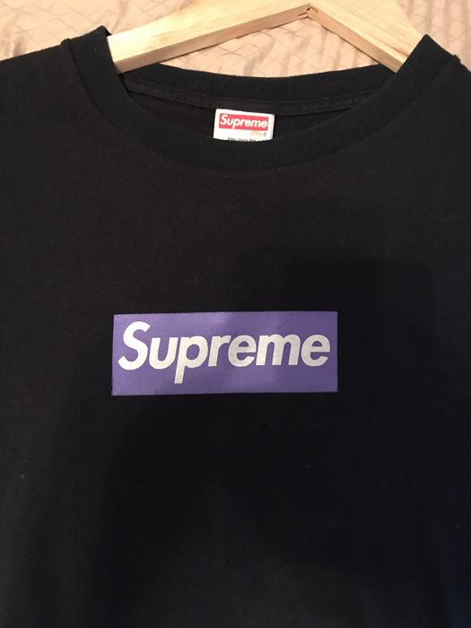 Supreme purple on 2024 black box logo