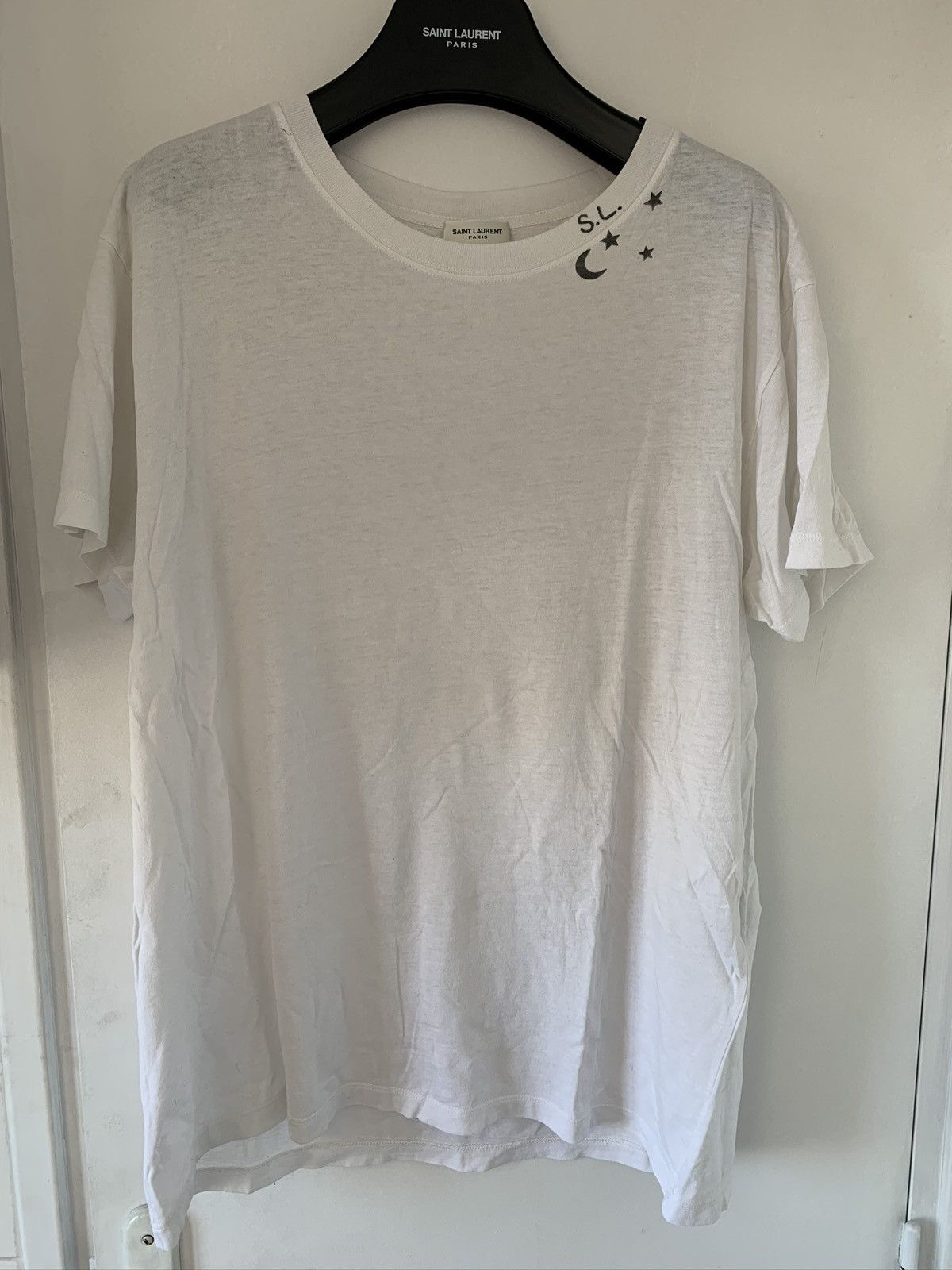 Saint Laurent Paris Saint Laurent white T-shirt SL logo