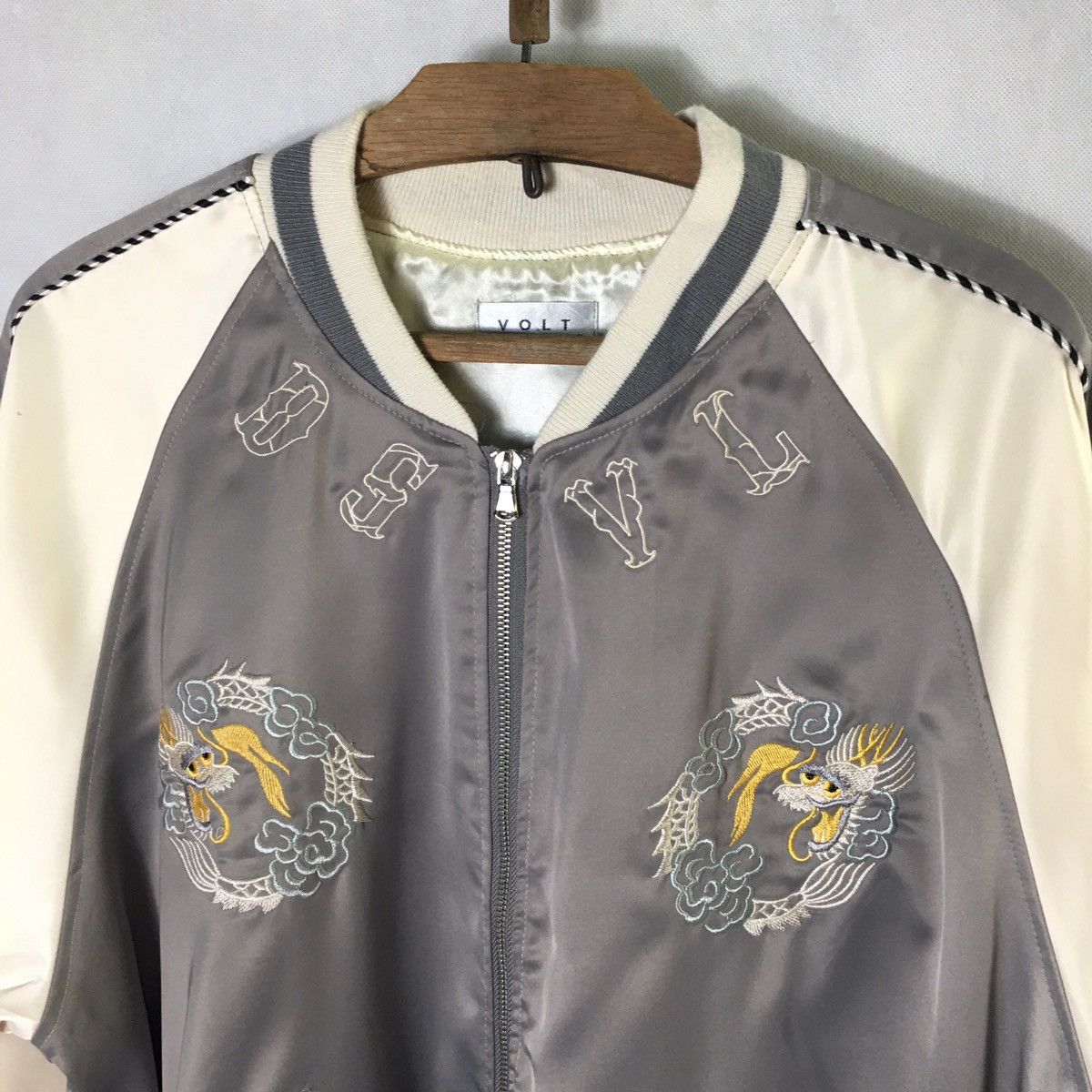 Japanese Brand Sukajan Souvenir Satin Embroidery Dragon Jacket Size US L / EU 52-54 / 3 - 2 Thumbnail