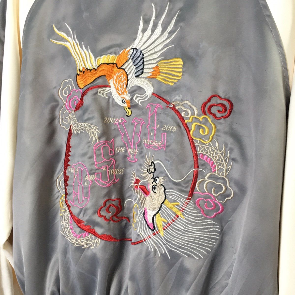 Japanese Brand Sukajan Souvenir Satin Embroidery Dragon Jacket Size US L / EU 52-54 / 3 - 4 Thumbnail