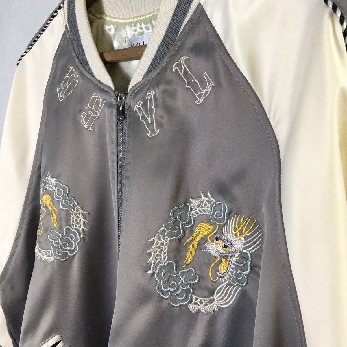 Japanese Brand Sukajan Souvenir Satin Embroidery Dragon Jacket Size US L / EU 52-54 / 3 - 6 Thumbnail