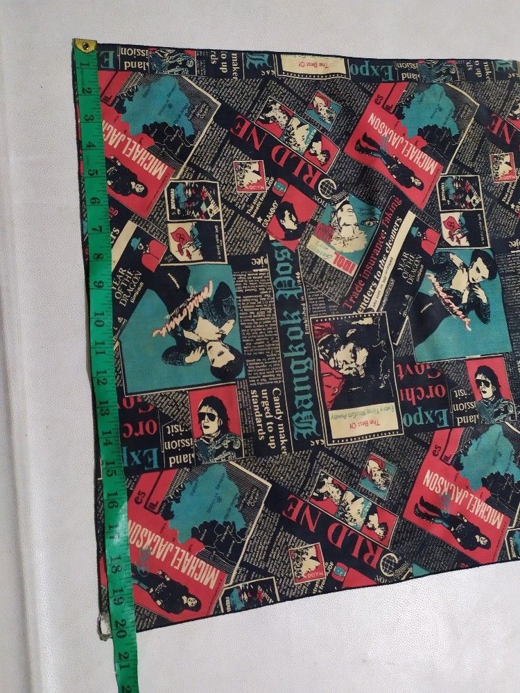 Vintage Vintage Fullprint Michael Jackson Madonna Handkerchief Size ONE SIZE - 13 Thumbnail