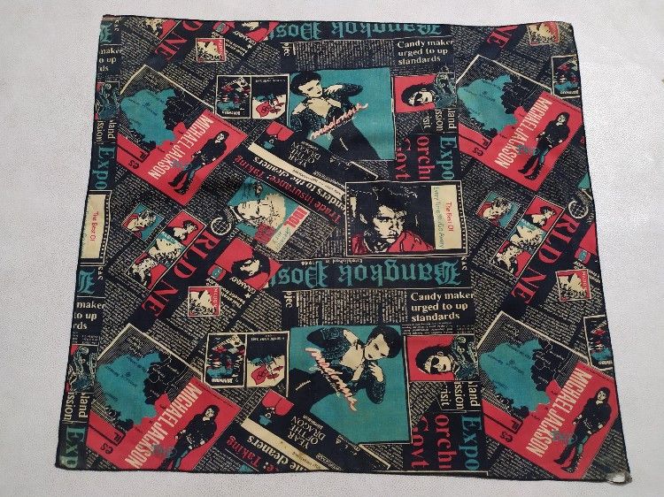 Vintage Vintage Fullprint Michael Jackson Madonna Handkerchief Size ONE SIZE - 7 Thumbnail