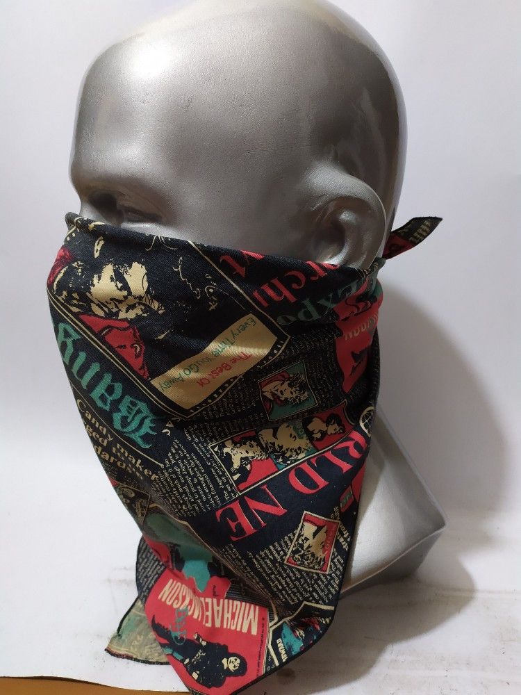 Vintage Vintage Fullprint Michael Jackson Madonna Handkerchief Size ONE SIZE - 2 Thumbnail