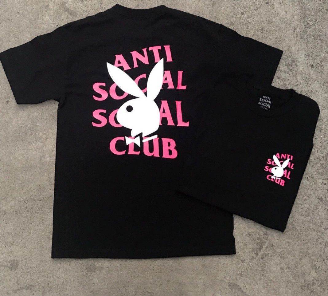 Playboy Anti Social Social Club X Playboy Remix Tee black | Grailed