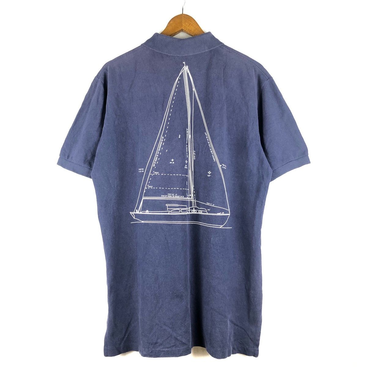 Polo Ralph Lauren × Vintage Vintage Polo Ralph Lauren Big Yacht Logo Size US XL / EU 56 / 4 - 1 Thumbnail