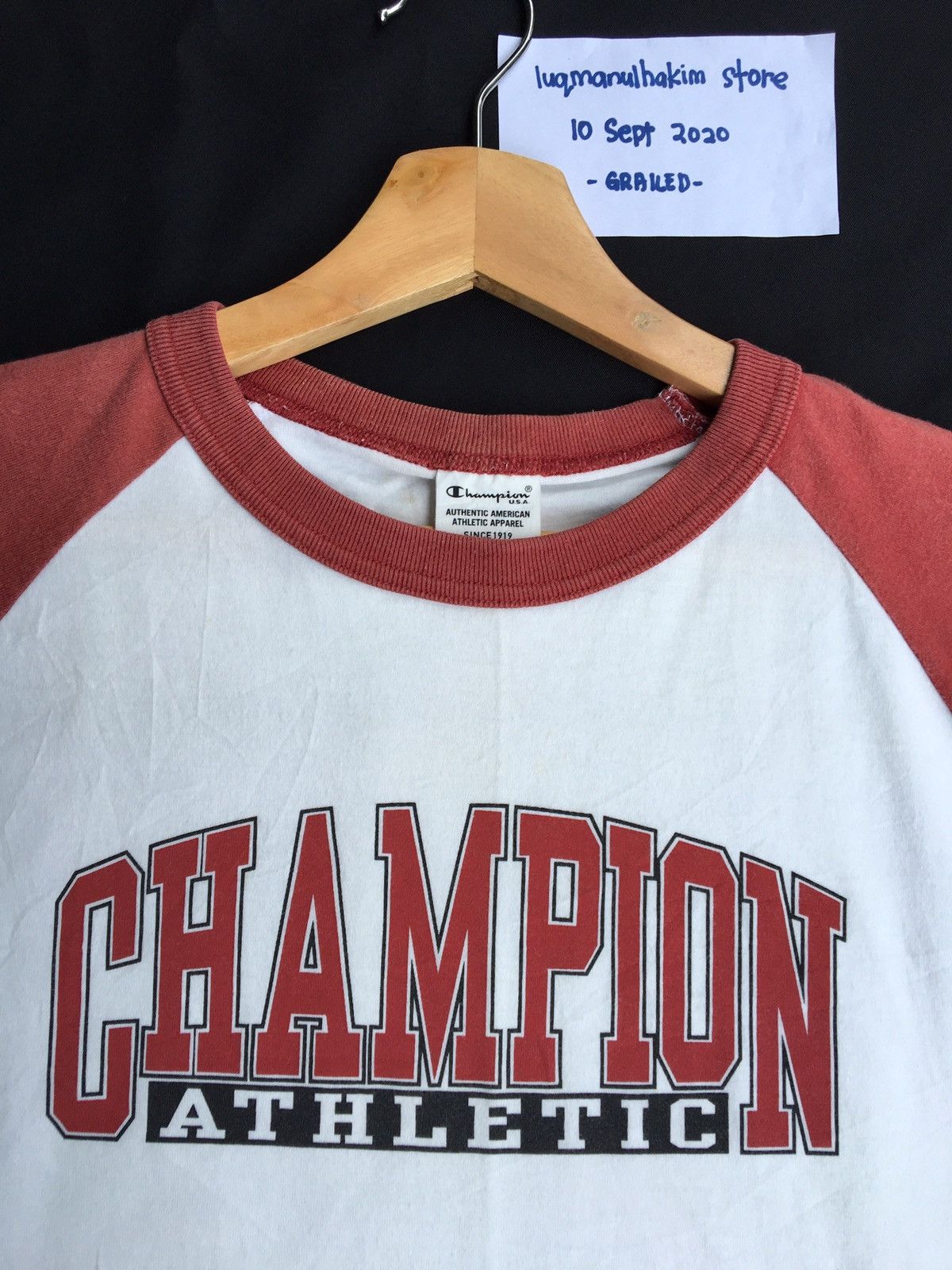 Champion Vintage Champion Big Logo Spellout Tshirt Size US L / EU 52-54 / 3 - 5 Thumbnail