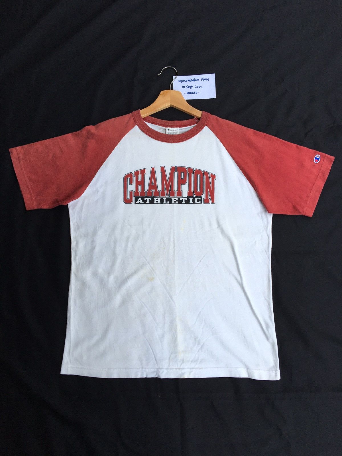 Champion Vintage Champion Big Logo Spellout Tshirt Size US L / EU 52-54 / 3 - 1 Thumbnail