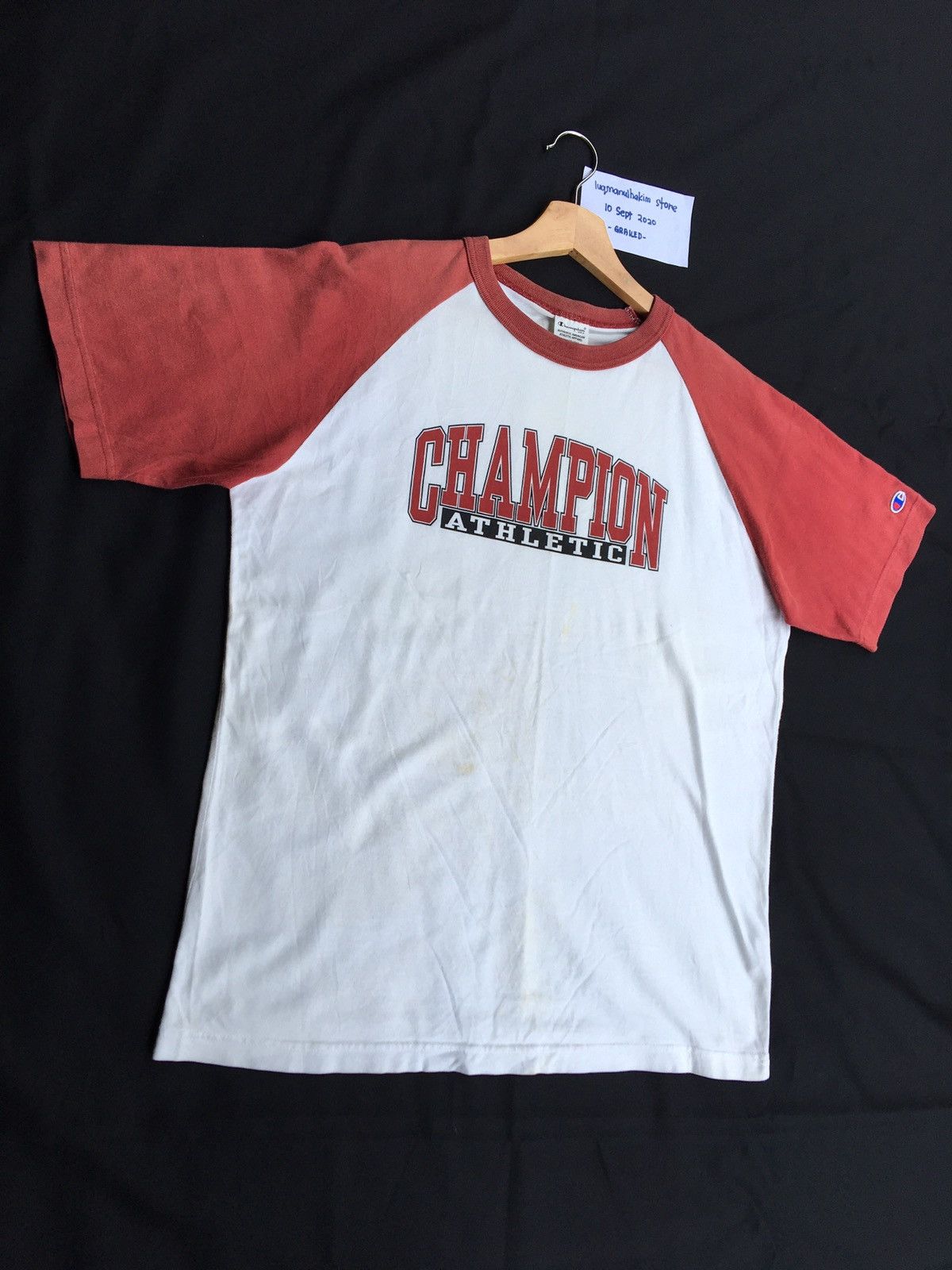 Champion Vintage Champion Big Logo Spellout Tshirt Size US L / EU 52-54 / 3 - 2 Thumbnail