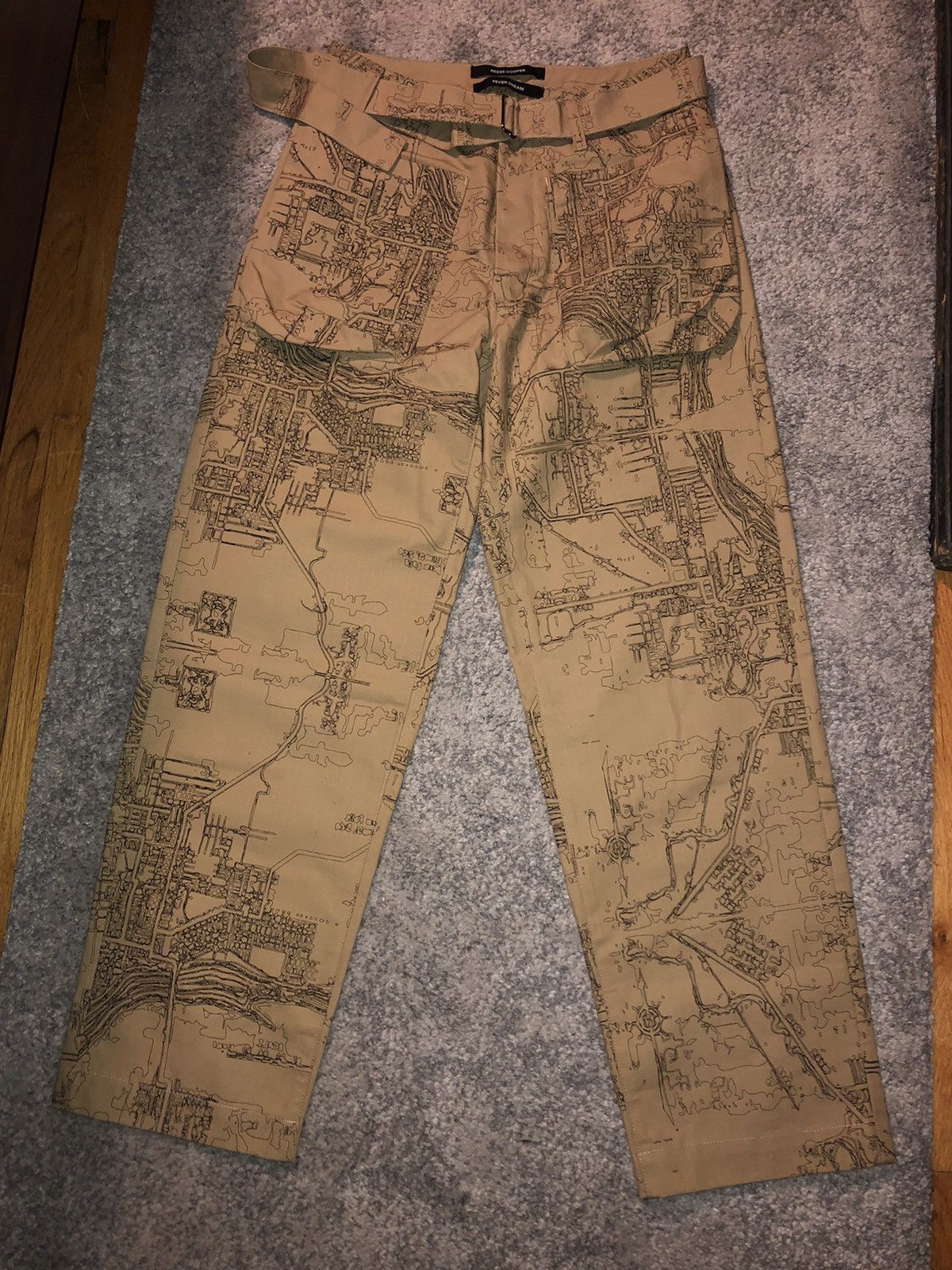 Reese Cooper Reese Cooper Map Print Trousers Size US 29 - 5 Thumbnail