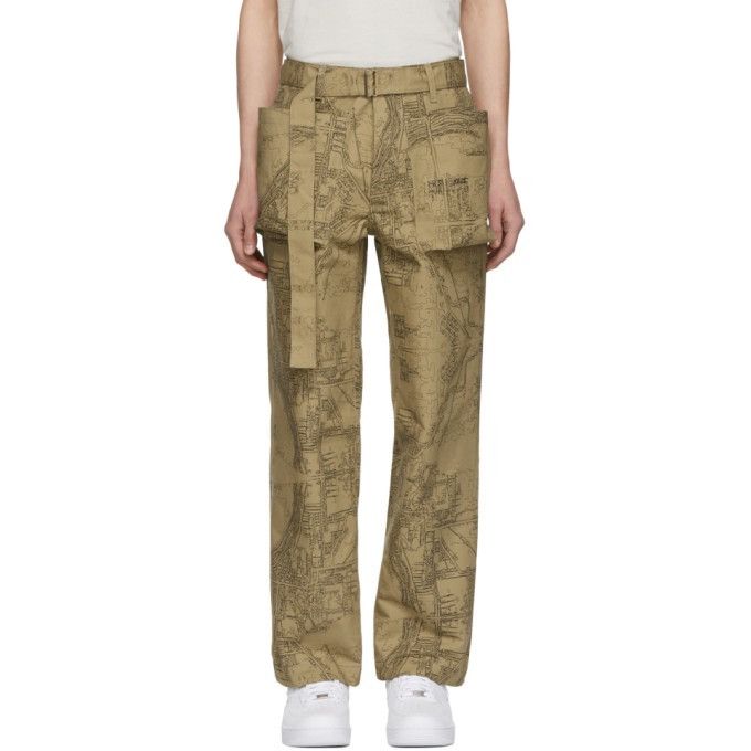 Reese Cooper Reese Cooper Map Print Trousers Size US 29 - 2 Thumbnail