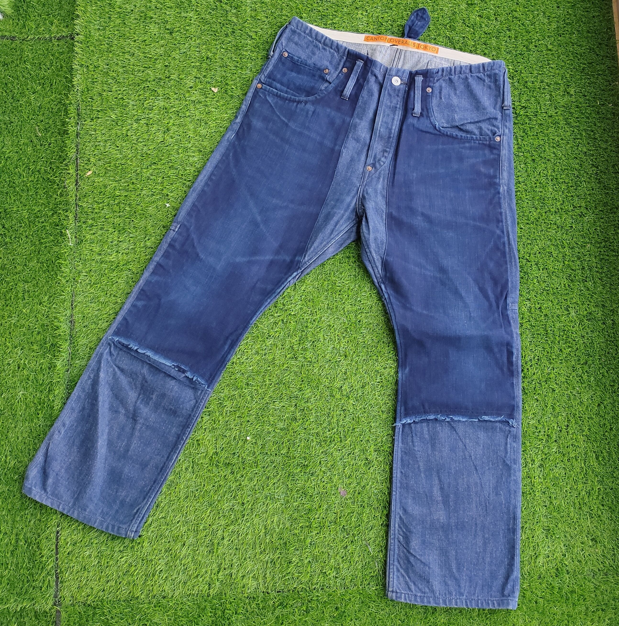 Japanese Brand × Vintage Vintage Canton Ovaralls Tokyo Buckle Denim Size US 34 / EU 50 - 1 Thumbnail
