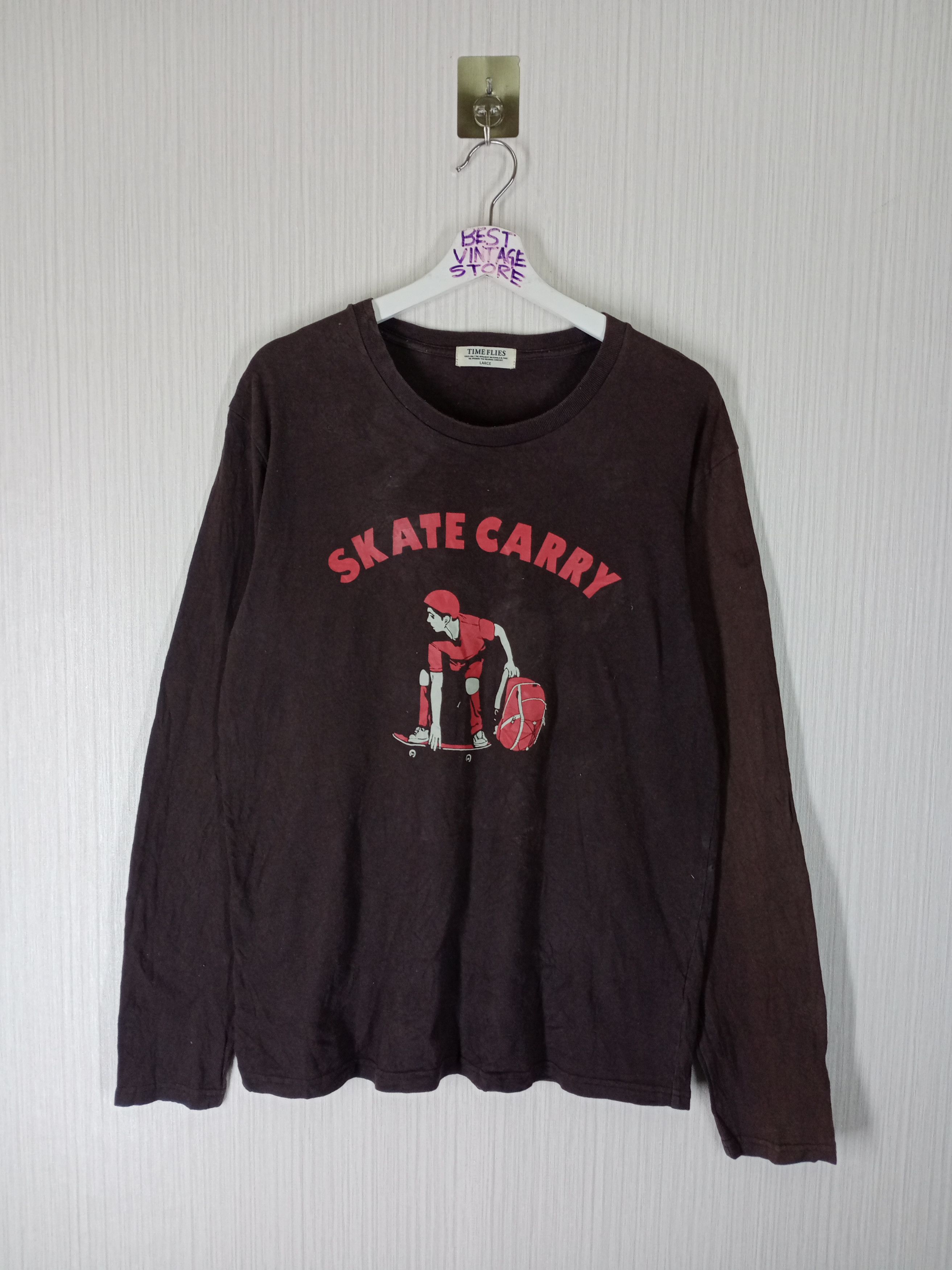 Shorty's Skateboards × Vintage Vintage Skate Carry Long Sleeve Distressed Tshirt Size US L / EU 52-54 / 3 - 1 Thumbnail
