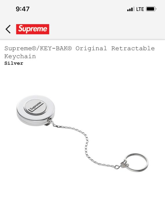 Supreme Clip Keychain Silver-